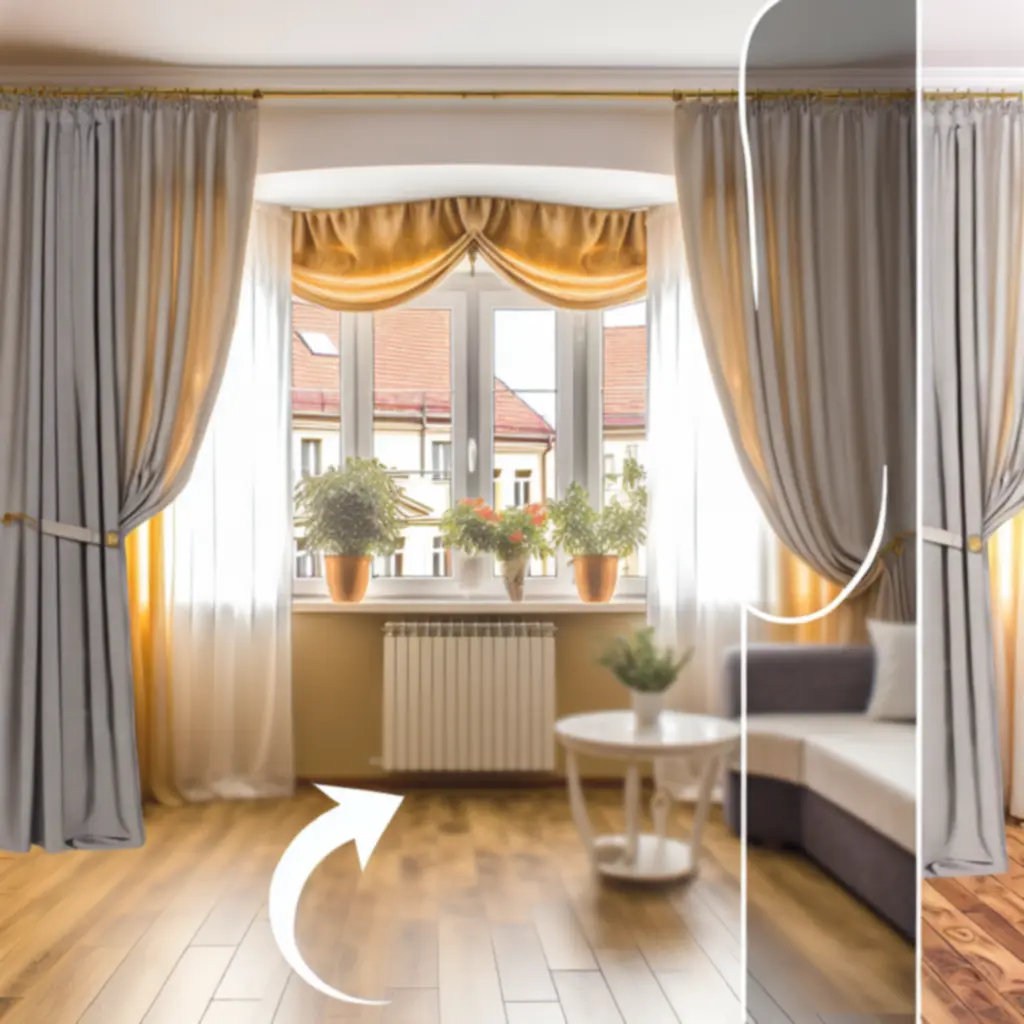 Wnętrze klienta z zasłonami Curtavixo w stonowanej kolorystyce, pokazujące efekt końcowy we wnętrzu