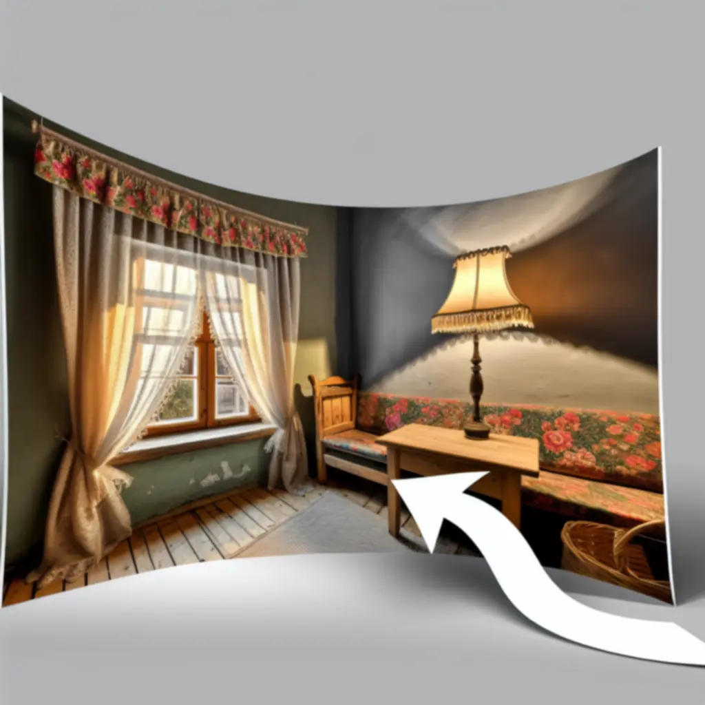 Przytulne mieszkanie klientki Curtavixo z eleganckimi zasłonami w wysokich oknach kamienicy.