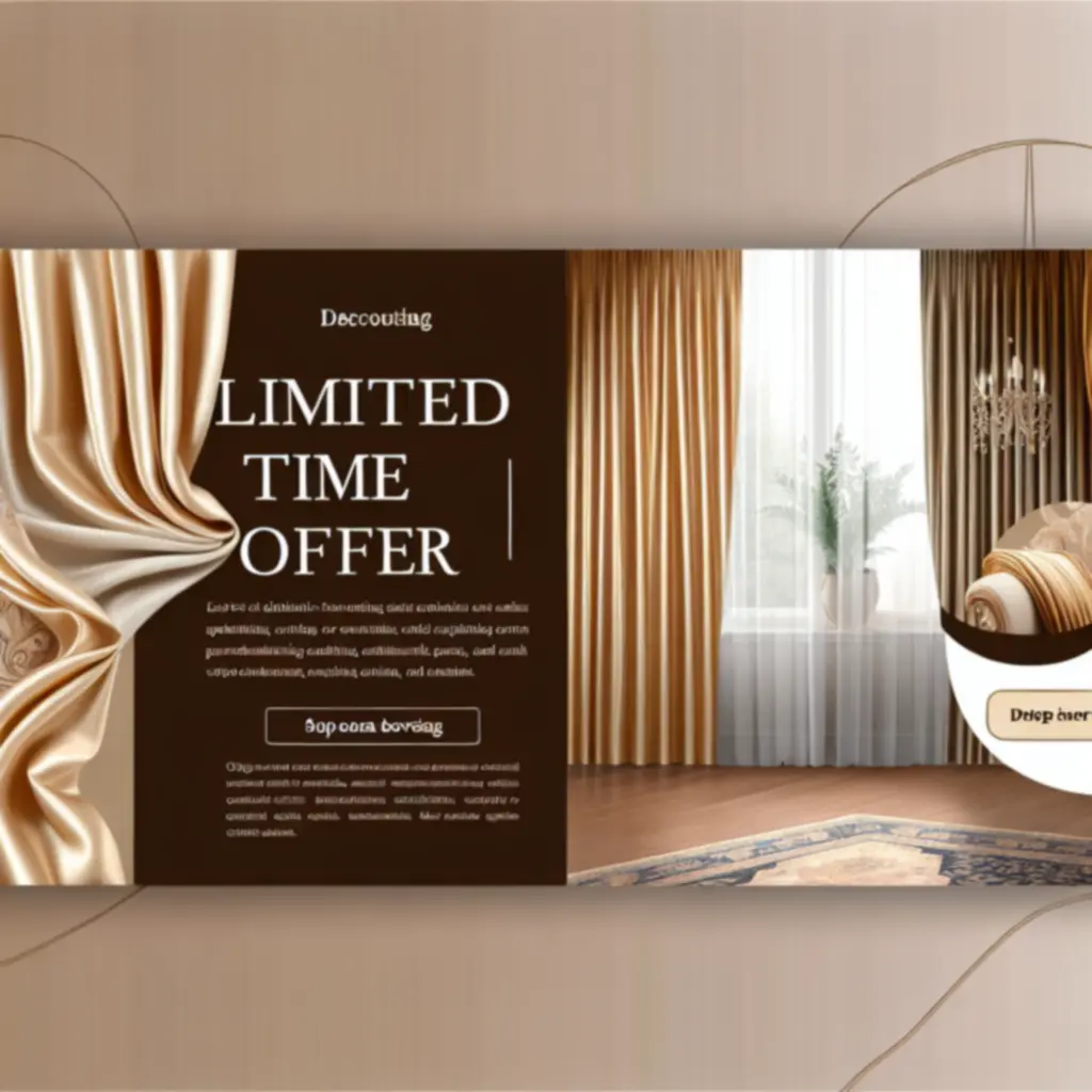 Baner z wyróżnioną ofertą zasłon Curtavixo